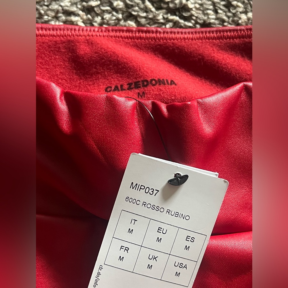 Calzedonia thermal leggings size M color red and yvory